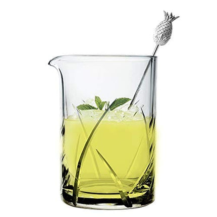 Homestia Bar Cocktail Mixing Glass 24oz Seamless Thick Bottom Crystal Mixer Glass for BartenderLeaf Stirring Vessels Bar Accessories