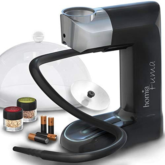 Smoking Gun Wood Smoke Infuser - Extended Kit, 14 PCS, Smoker Machine with Accessories and Wood Chips - Cold Smoke for Food and Drinks - Gift for Man