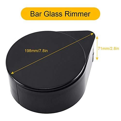 Bar Rimmer Tool Hotorda 3-Tier Bar Glass Rimmer Bartender Tool with Sponge, 3-Tray Bla ...