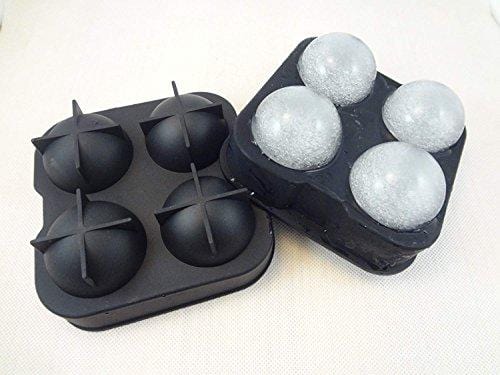 Glacio Ice Cube Trays Silicone Combo Mold Set of 2 Sphere Ball Maker With  Lid & for sale online