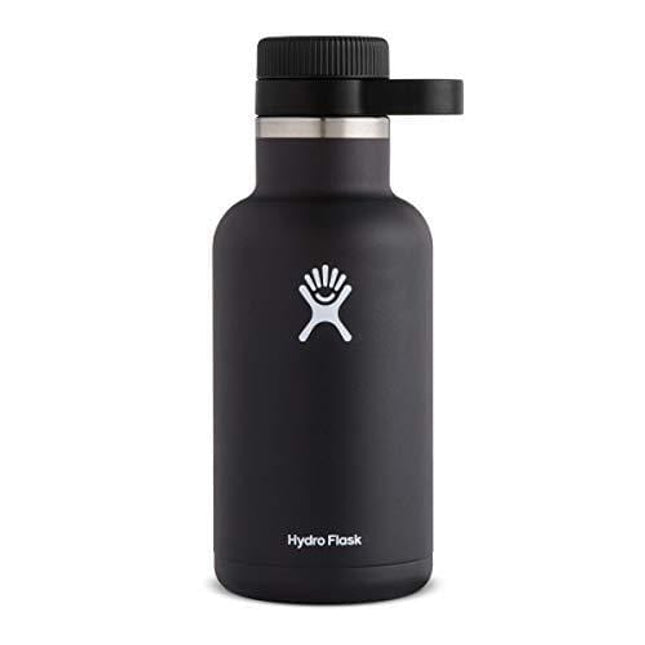 Hydro Flask Beer Growler - Stainless Steel & Vacuum Insulated - Easy-Carry Handle - 64 oz, Black