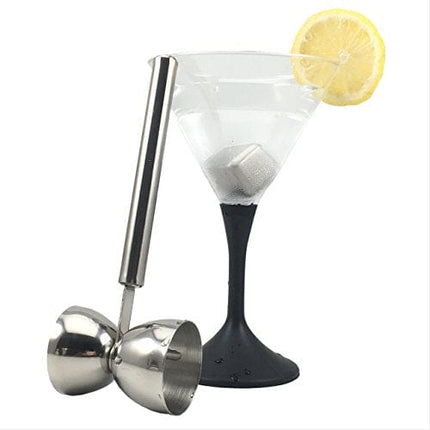 Double Jigger Stainless Steel Cocktail Measuring Cup with Handle