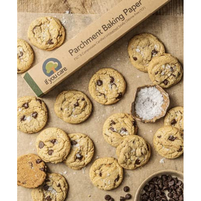 If You Care Parchment Baking Paper 70 Sq Ft Roll, Unbleached, Chlorine Free, Greaseproof, Silicone Coated, Standard Size, Fits 13 Inch Pans