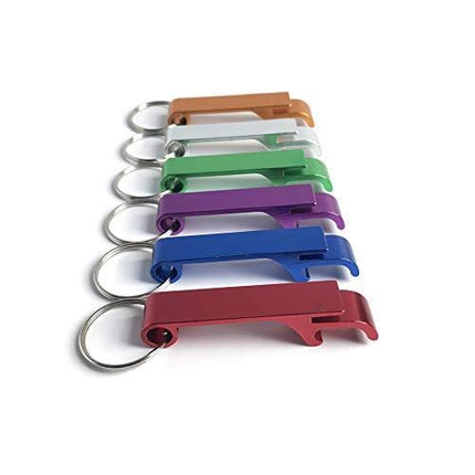 iFlyMars 6 Pieces Key Chain Beer Bottle Opener, Pocket Small Bar Claw Beverage Keychain Ring for Kitchen Wedding Party Activity