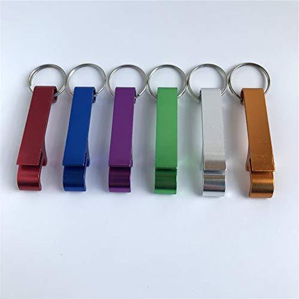 iFlyMars 6 Pieces Key Chain Beer Bottle Opener, Pocket Small Bar Claw Beverage Keychain Ring for Kitchen Wedding Party Activity