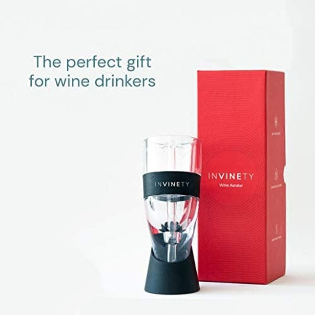 Wine Aerator by Invinety | All in one Diffuser, Decanter and Oxygenator | Enhance Wine Flavors with a Smoother Finish | Premium Aerating Decanter