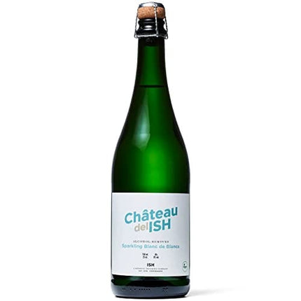 ISH Chateau del ISH, Non-Alcoholic Sparkling White Wine, Grapes Sourced in the Rheingau Region of Southern Germany, 750 ml (25 oz)