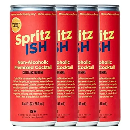 Spritz ISH, Non-Alcoholic Aperol Spritz, Aperitif, 250 ml, 8.4 fl oz, 4-Pack