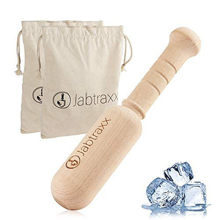 Jabtraxx Wooden Muddler for Cocktails, 11.02″ Durable Ice Crusher & Muddler Mallet, Crushed Ice Mallet and Ice Crushers for Home & Bar Use