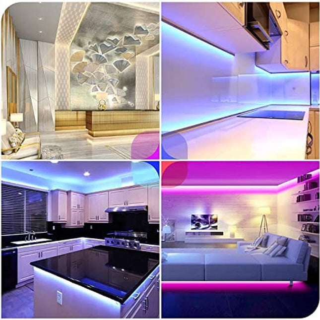 Jadisi Led Lights for Bedroom 100ft (2 Rolls of 50ft) Smart Led Strip Lights with Remote and App Control, Music Sync Color Changing Led Light Strip for Party, Home Decoration