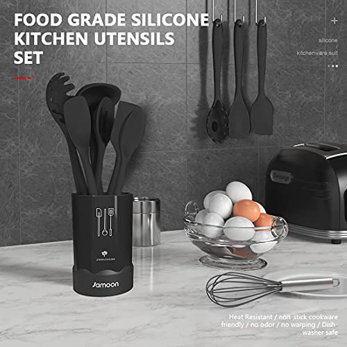 Silicone Kitchen Utensil Set, Non-stick Cooking Utensils Set With