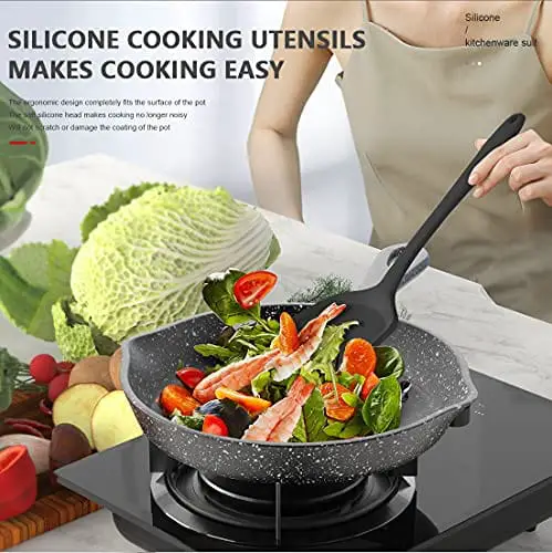 Silicone Kitchen Utensils Set For Nonstick Pan, Including Silicone Spatula,  Spoon And Ladle, Heat Resistant
