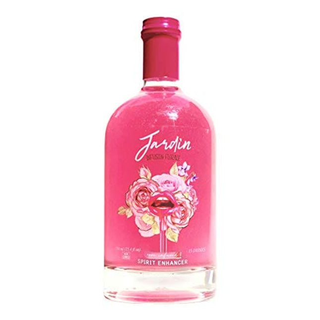 JARDIN PREMIUM (Rose) Sugar Free Cocktail Mixers - Spirit Enhancer for Cocktails and Mocktails - Aromatic and Floral Drink Glitter - KETO Mixer for Cocktails (25.4 Fl Oz)