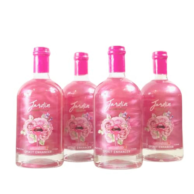 Jardin Rose Infused Enhancer for Cocktail and Mocktail - 750ml - 4 Pack - Premium Mixer - Non Alcoholic, Non GMO, Gluten Free, Keto