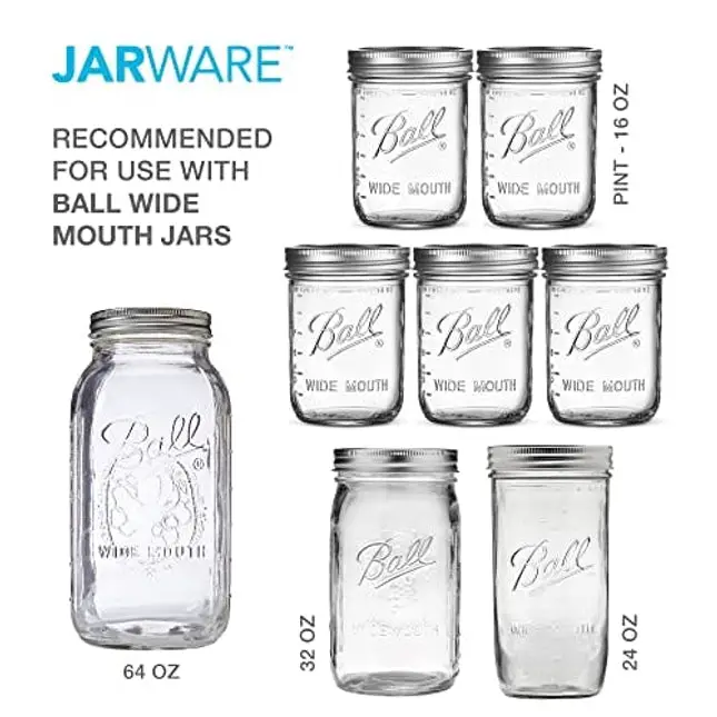 Jarware Wide Mouth Cocktail Shaker, Silver