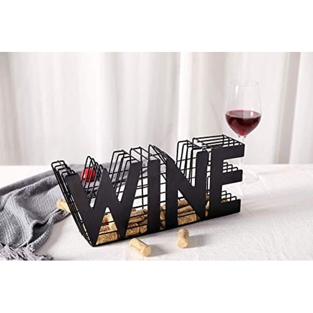 JHY DESIGN Wine Cork holder-13.5" Length Metal Craft Wine Cork Storage