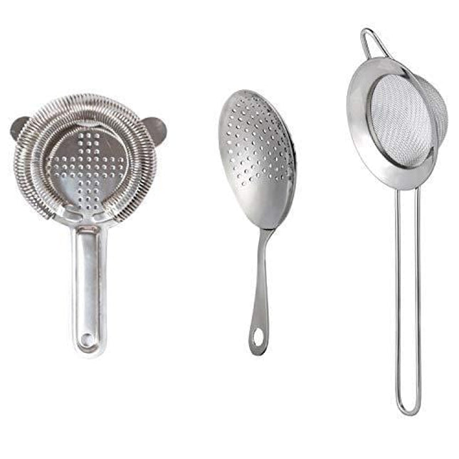 Jillmo Cocktail Strainer Set, 3pcs Bar Strainers