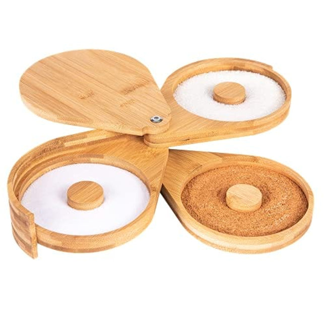 Jillmo Margarita Salt Rimmer Set Bamboo 3-Ties Cocktail Glass Rimmer , Party Bar Accessories ( Sponge NOT INCLUDED)