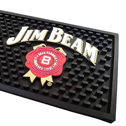 Jim Beam Bourbon Whiskey Long Style Bar Mat Spill Mat Rail Drip Mat - 23.5 x 5.15\