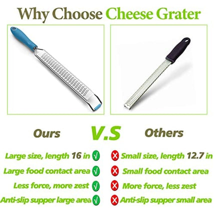 Zester and Grater - Soft Touch Handle - Blue