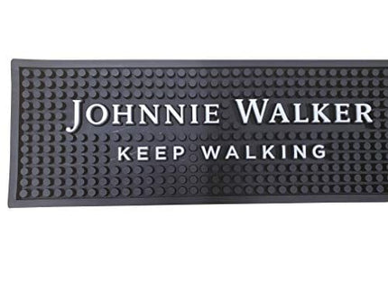 Johnnie Walker Bar Mat Keep Walking Scotch Whisky Spill Mat Rail Drip Mat - 19.25" x 3.5"