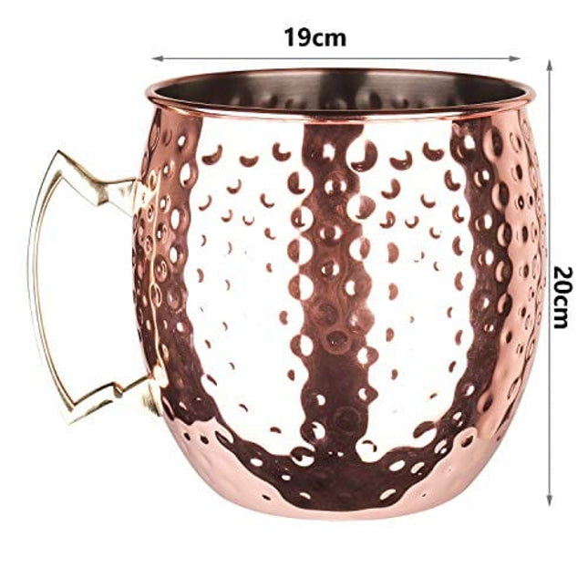 Jolitac Copper Ice Bucket 5 Quart Party Bucket Drinks Cooler with Carry Handle for Wine Champagne Beer 5L Rose Gold