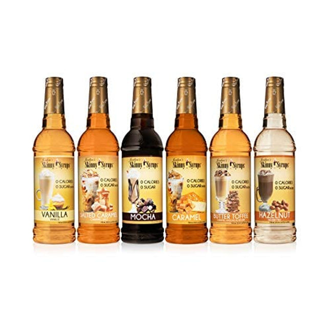 Jordan's Skinny Syrups | Classic Syrup Sampler| Healthy Flavors with 0 Calories, 0 Sugar, 0 Carbs, 25.4 Fl Oz (Pack of 6)