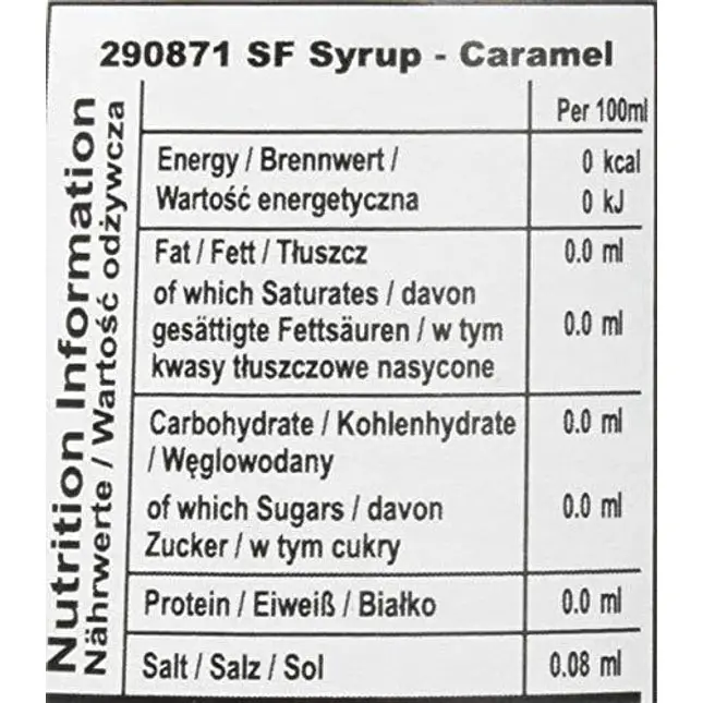 Jordan's Skinny Gourmet Syrups Sugar Free, Caramel, 25.4-Ounce