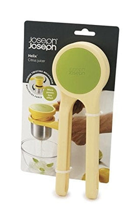 Joseph Joseph 20101 Helix Citrus Juicer Ergonomic Twist-Action Hand Press Stainless Steel, Yellow