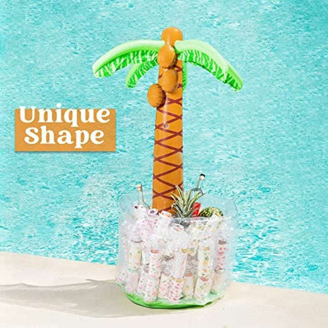 JOYIN 60" Inflatable Palm Tree Cooler, Beach Theme Party Decor, Party Supplies for Pool Party and Beach Party