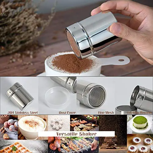 Milk Frother Handheld Coffee Art Set, Electric Coffee Frother with Milk  Frother Pitcher, Powder Cocoa Shaker, Coffee Stencils, Coffee Spoons, Latte