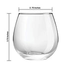 JoyJolt Spirits Stemless Wine Glasses for Red or White Wine (Set of  4)-15-Ounces