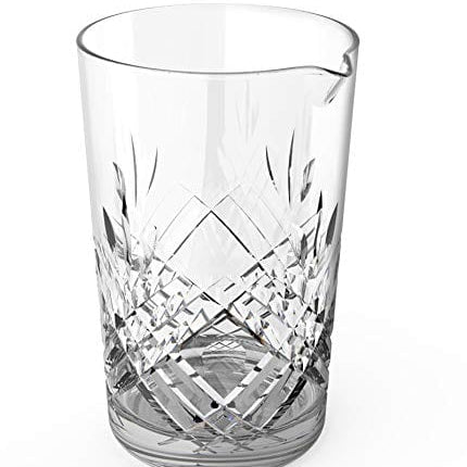 Jucoan 24oz Crystal Cocktail Mixing Glass, Thick Weighted Bottom Stirring Glass Drink Maker for Bar, Bartenders