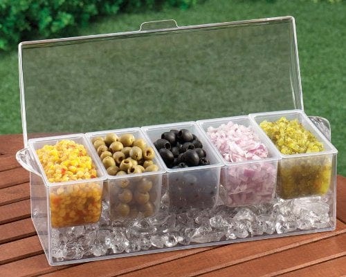 Pikanty - Condiment Server with Removable Containers and Lids