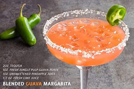 Jungle Pulp GUAVA Puree Mix Pasteurized Fruit from Costa Rica perfect for Smoothies,Cocktails, Desserts and More. 33.81 oz/ 1 Liter.