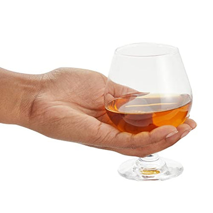 Juvale Set of 4 Whiskey Glasses for Spirits, Short Stem Wine Glass Set for Bourbon Snifter, Cognac, Brandy, Cocktails (13oz)