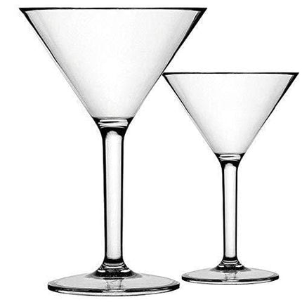 K BASIX Unbreakable Martini Glasses Set of 2 - Polycarbonate - Reusable, 10.2 Ounce - Premium Quality - Gold Series Cocktail Glasses