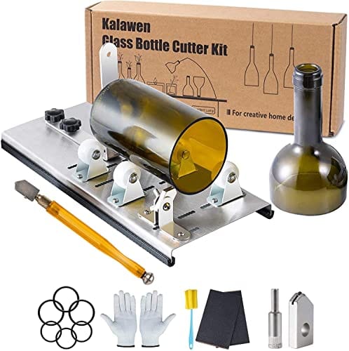 wine bottle glass cutter Kalawen Glass Bottle Cutter, Upgrade Bottle Cutter & Glass Cutter Kit for Bottles, Wine Glass Bottle Cutter Tool To Cut Bottles Wine Beer Liquor