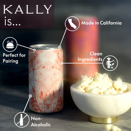 Kally Non Alcoholic Drinks - Made with Verjus, Fruit, and Botanicals - Sip & Savor Non Alcoholic Drinks, No Artificial Flavors & No Added Sugar, 6-Pack of 8 fl oz Cans (Berry Fennel Spritz)