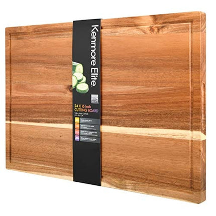 Kenmore Kenosha Wood Cutting Board, 24x16, Acacia