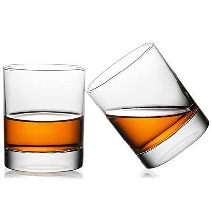 KGnB,Set of 2 Whiskey glasses-10 oz Bourbon Glasses for Old Fashioned Cocktails, Scotch Glasses, Perfect Rocks Glass & Best Gift Set by KGnB