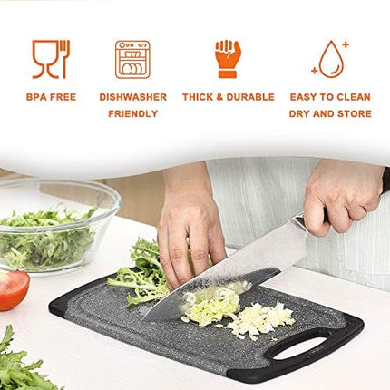 KIMIUP Kitchen Cutting Board (Set of 3),Professional Chopping Boards Sets,Dishwasher Safe Cutting Boards With Juice Grooves & Carrying Handle & No BPA