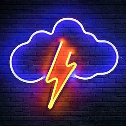 Koicaxy Neon Sign, Cloud Led Neon Light Wall Light Led Wall Decor, Battery or USB Powered Light Up Acrylic Neon Sign for Bedroom, Kids Room, Living Room, Bar, Party, Christmas, Wedding