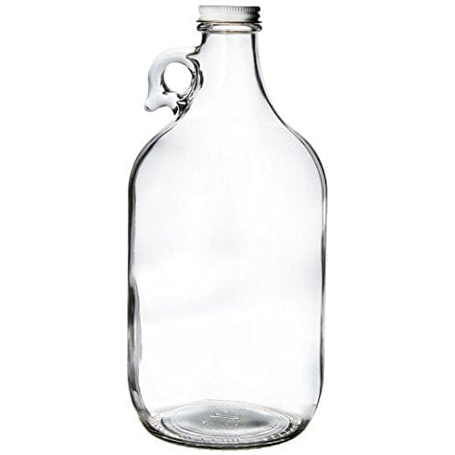 Kombucha Brooklyn 13-DXKS-HM6G Growler, Clear Glass Half-Gallon (64oz) with lid