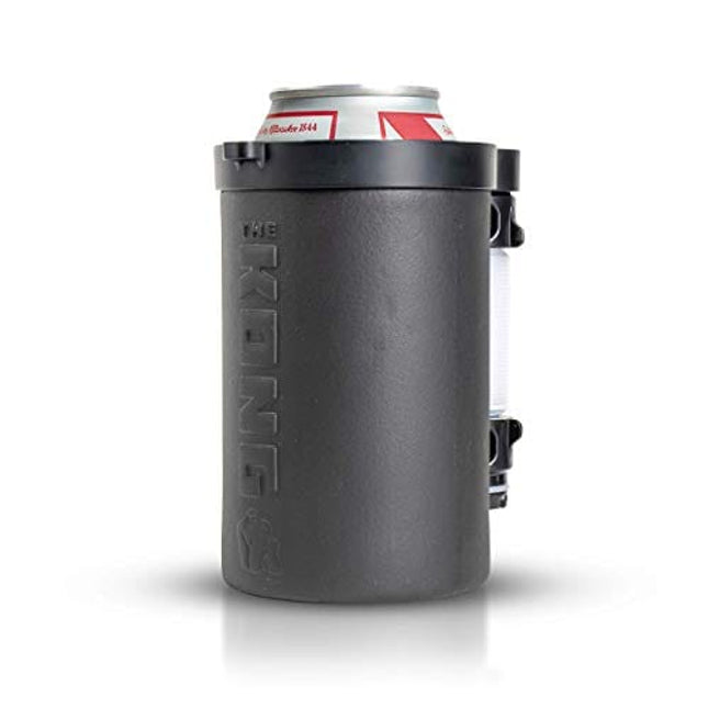 The Kong 2.0. A Portable Can or Bottle Cooler/Cup With A Detachable, Expandable, Hose To Funnel Your Drink. (Black)