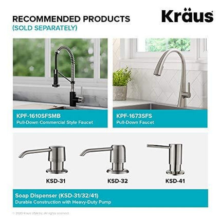 Kraus KWU111-17 Kore Workstation Undermount 16 Gauge Single Bowl Bar Kitchen Sink with Integrated Ledge and Accessories (Pack of 5), 17 Inch, Stainless Steel
