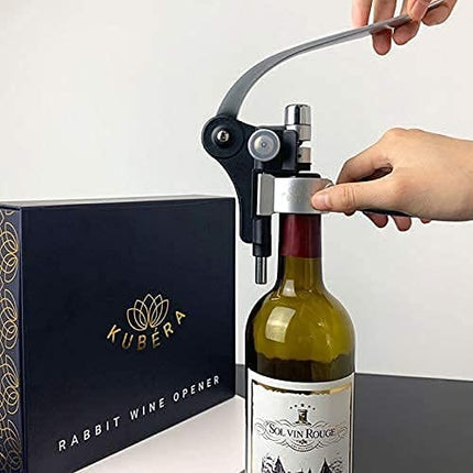 KUBERA Upgraded Wine Bottle Opener Corkscrew Set with Wine Accessories Gift Set | Foil Cutter | Wine Opener Kit | Wine Opener | Wine Stopper | Wine Aerator | Screwpull Levers