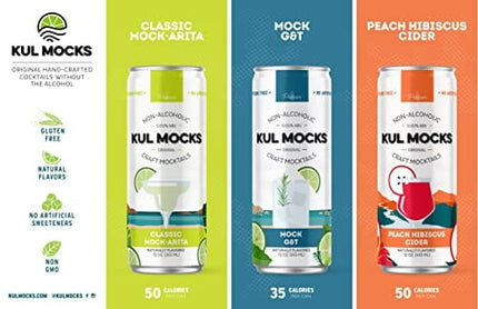 KUL MOCKS - Craft Mocktails | All the Experience, Without the Alcohol | Ready-to-Drink Zero Proof Cocktails | 0.00% ABV | Award Winning | Adventure Collection - Variety Pack (6pk)