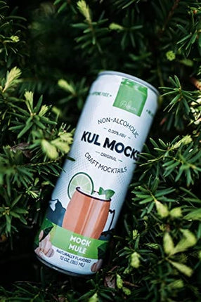 KUL MOCKS - Craft Mocktails | Moscow Mule with a Vodka-Like Spirit Note Infusion | Award-Winning | Zero Proof (0.00% ABV) | Non-Alcoholic Cocktail | Gluten Free | Woman-Owned | Mock Mule (4 Pack)