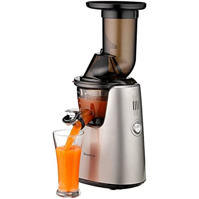 Kuvings Whole Slow Juicer Elite C7000S - Higher Nutrients and Vitamins, BPA-Free Components, Easy to Clean, Ultra Efficient 240W, 60RPMs-Silver